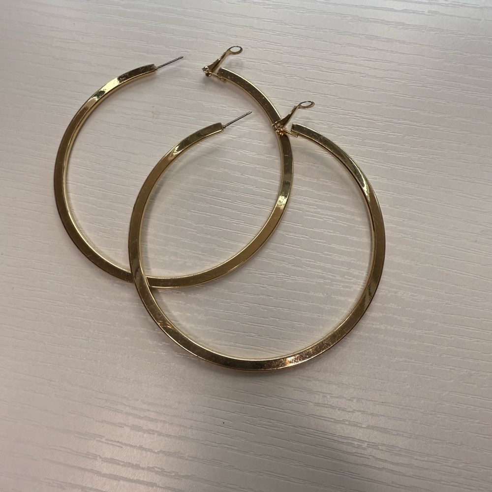 Large Gold Hoop Earrings